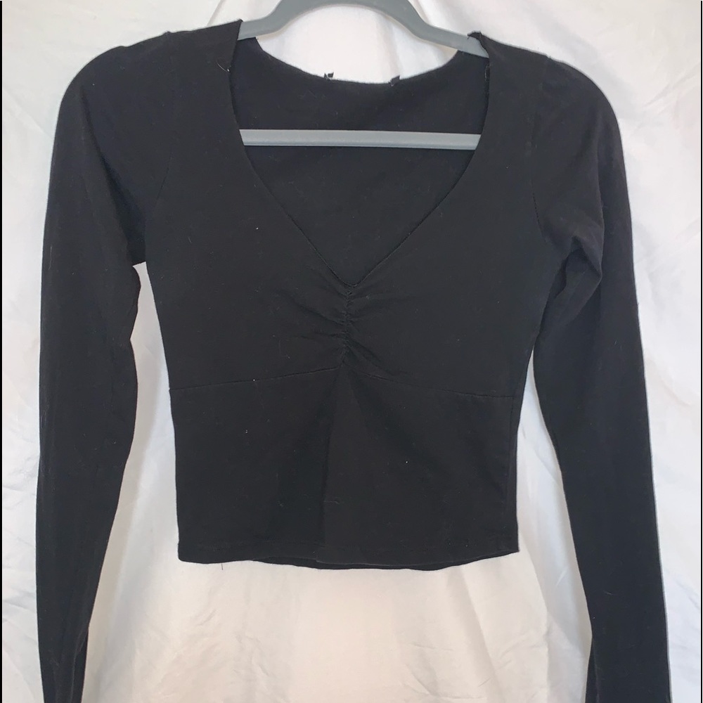 Black Cleavage Long Sleeve